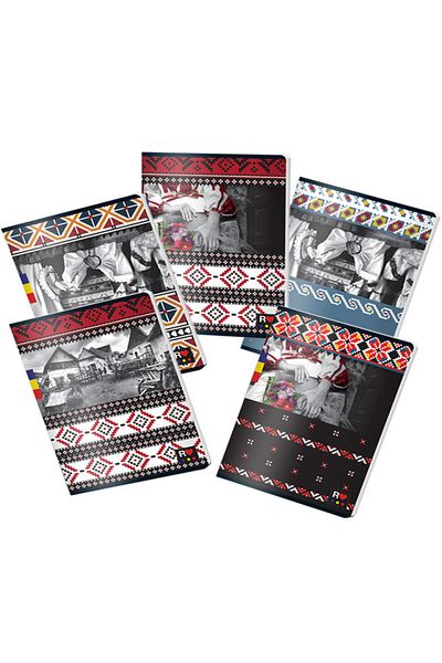 PIGNA , Notebook A5 48 Pages, Arithmetic Ruling, Ethno Licente Cover, Stapled Binding