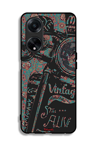 Tolwak Oppo A1 5G Protective Case Cover Vintage Motorbike