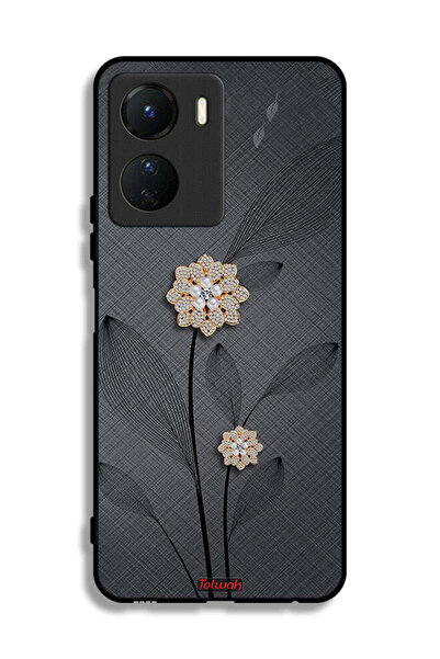 Tolwak غطاء حماية لهاتف Vivo Y16 بتصميم زهور ماسية