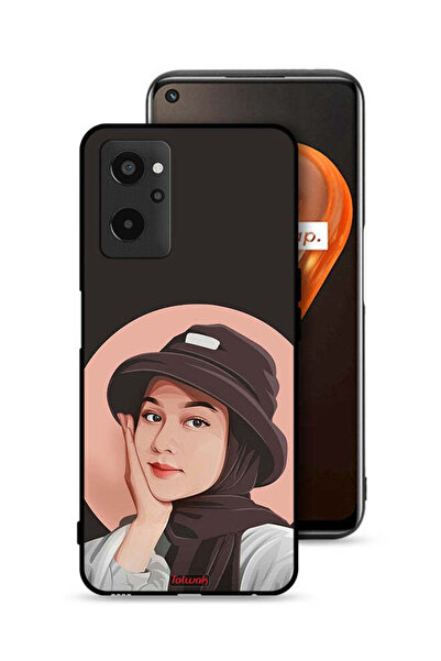 Tolwak Realme 9i 4G Protective Case Cover Cute Hat Girl Paint Art