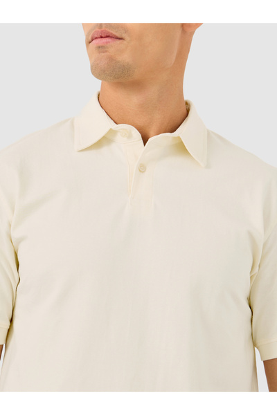 Styli Solid Smart Stretch Cotton Polo T-Shirt