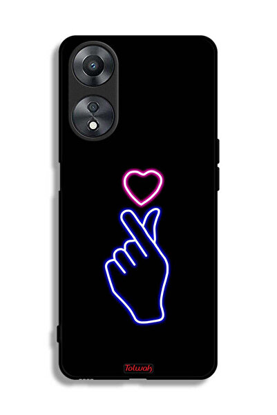 Tolwak غطاء حماية لهاتف Oppo A58 5G بنقشة قلب