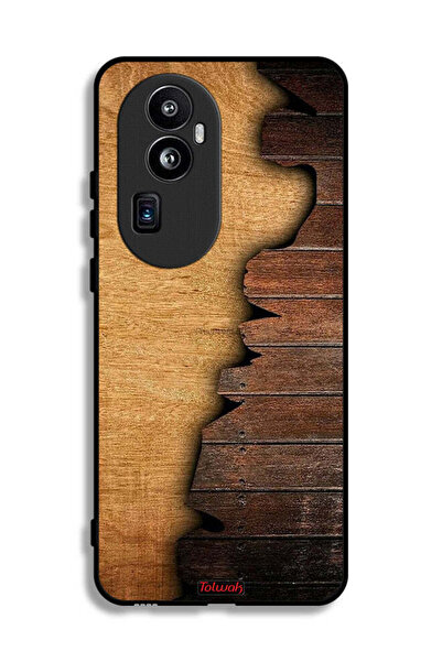 Tolwak غطاء حماية لهاتف Oppo Reno10 Pro Plus بنمط خشبي عتيق