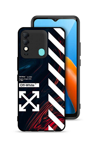 Tolwak غطاء حماية لهاتف تكنو سبارك 8 بملصق أبيض