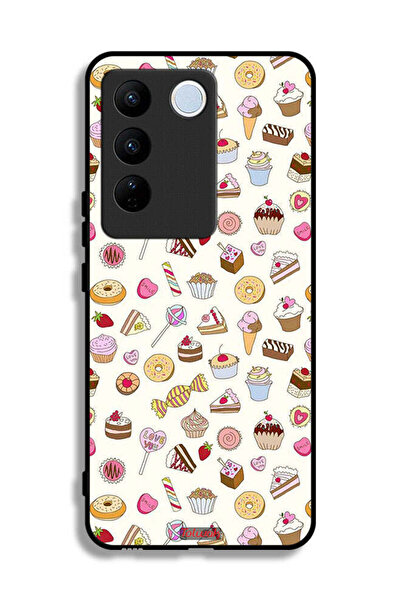 Tolwak غطاء حماية لهاتف Vivo V27 بنمط العناصر المفضلة