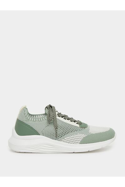 Styli Textured Mesh Lace Up Sneakers