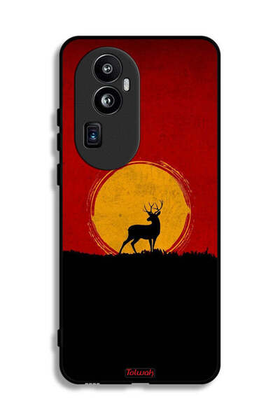 Tolwak غطاء حماية Oppo Reno10 Pro Plus بتصميم غزال وقمر