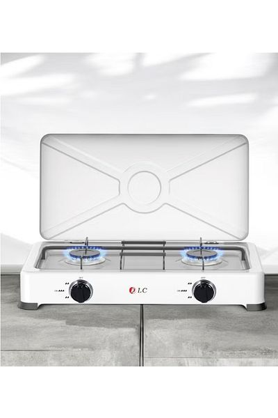 DLC 2 Burner Gas Stove – Efficient, Durable & High-Quality Cooking Solution
