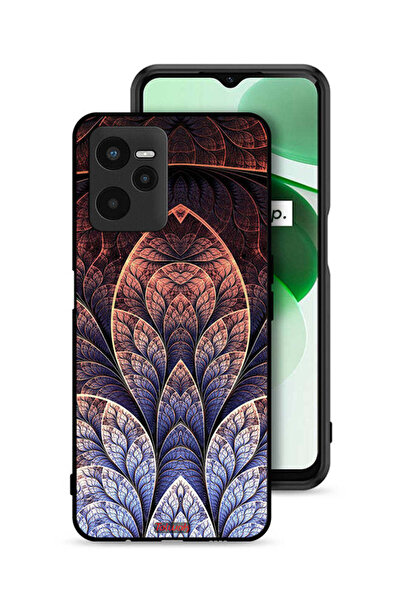 Tolwak غطاء حماية Realme C35 بتصميم زهور كسورية تجريدية