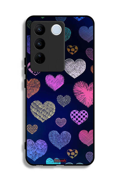 Tolwak غطاء حماية لهاتف Vivo V27 بنقشة قلوب داجا