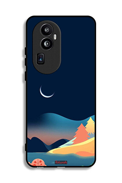 Tolwak غطاء حماية لهاتف Oppo Reno10 Pro Plus - رسم تجريدي للقمر