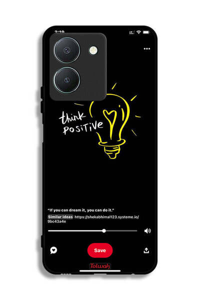 Tolwak غطاء حماية لهاتف Vivo Y36 5G - فكر بإيجابية