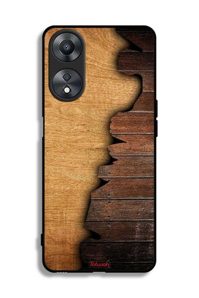 Tolwak Oppo A58 5G Protective Case Cover Vintage Wood Pattern