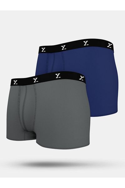 XYXX By Styli Pack of 2 - Logo Waistband Detail Trunks