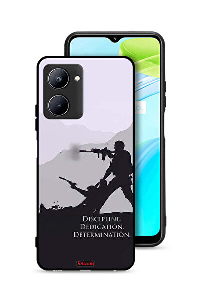 Tolwak Realme C33 Protective Case Cover Discipline Dedication Determination
