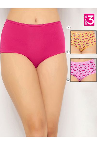 Clovia By Styli Pack of 3 - High Rise Hipster Briefs