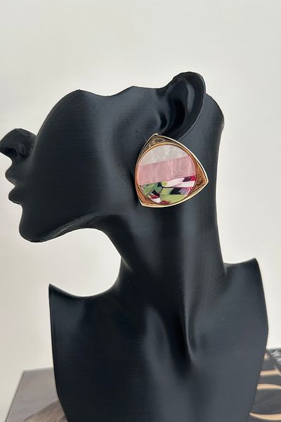 Modex Geometric Colorful Line Detail Earrings (3cm)