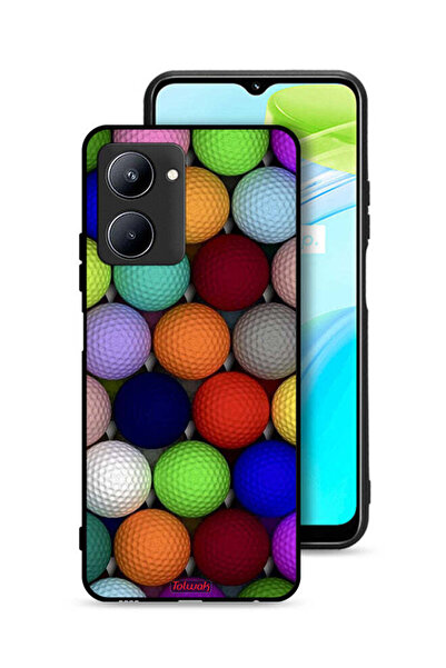 Tolwak Realme C33 Protective Case Cover Balls Abstract Art