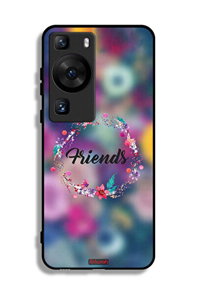 Tolwak غطاء حماية لهاتف هواوي P60 بتصميم خاتم أصدقاء الزهور