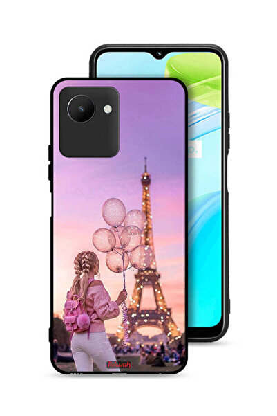 Tolwak غطاء حماية لهاتف Realme C30s بطبعة فتاة تحمل بالونات