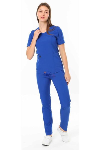 İBA MEDİKAL Costum medical ISOFT (croială slim) albastru regal pentru femei