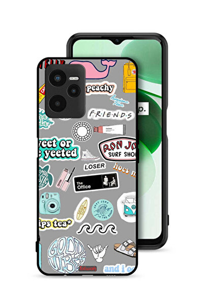 Tolwak Realme C35 Protective Case Cover Good Vibes Stickers