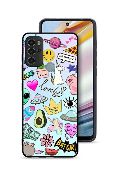 Tolwak غطاء حماية لهاتف موتورولا موتو جي 60 إس بملصقات جميلة