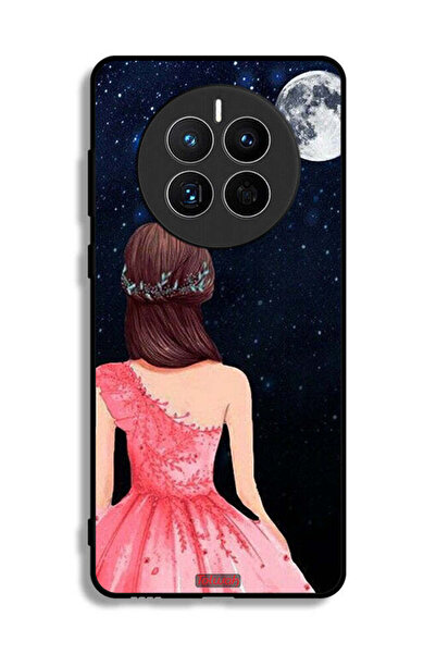 Tolwak غطاء حماية لهاتف هواوي ميت 50E برسومات فتاة وقمر