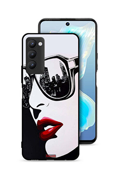 Tolwak غطاء حماية لهاتف تكنو كامون 18 بتصميم وجه فتاة وفن تجريدي