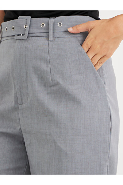 Styli Mid Rise Tapered Fit Trousers with Pockets