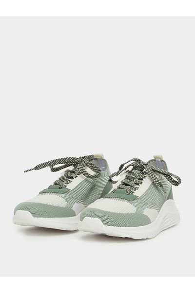 Styli Textured Mesh Lace Up Sneakers