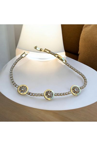 İNN JEWELLERY Steel Bracelet Tarnish-Free Antiallergic Roman Numeral Figured (2 Years Importer Guaranteed)