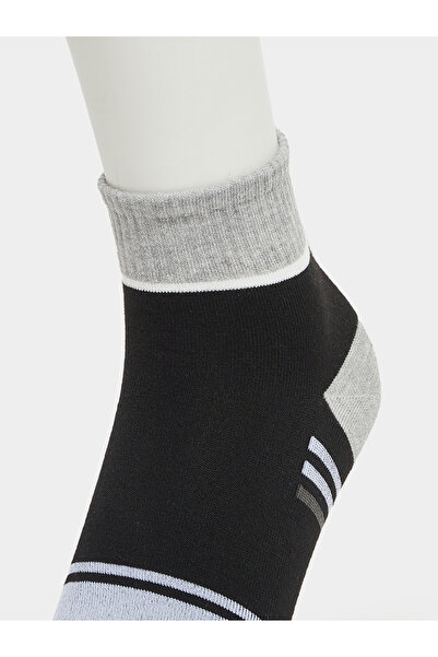 Styli Set of 5 - Striped Ribbed Cuff Crew Socks
