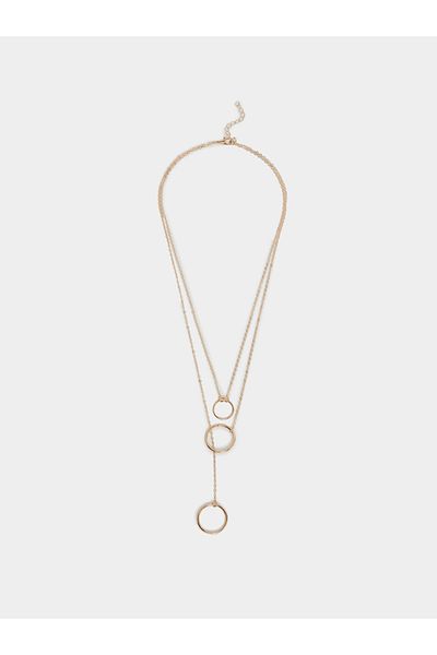 Styli Ring Drop Layered Necklace