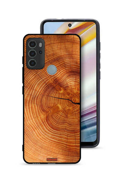 Tolwak غطاء حماية لهاتف موتورولا موتو جي 60 إس مصنوع من الخشب المتصدع