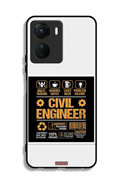 Tolwak غطاء حماية لهاتف Vivo Y16، ملصق مهندس مدني