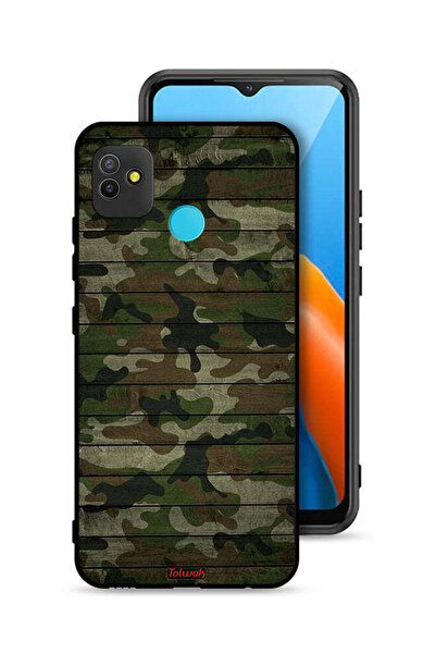 Tolwak Tecno Pop 5 Protective Case Cover Camouflage Wooden Pattern