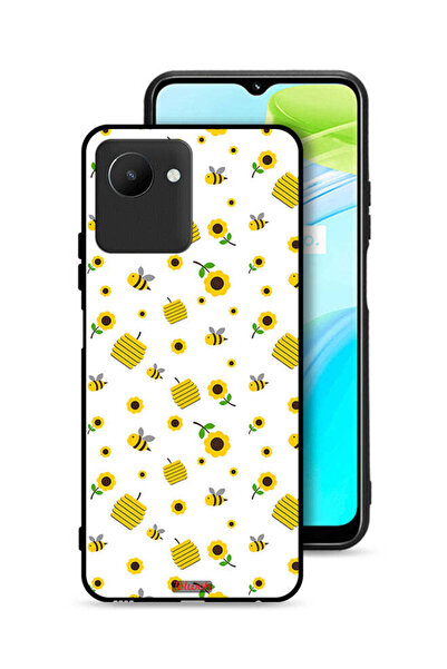 Tolwak غطاء حماية لهاتف Realme C30s بنقشة عباد الشمس والنحل