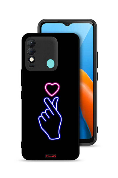 Tolwak غطاء حماية لهاتف تكنو سبارك 8 بتصميم قلب مزخرف