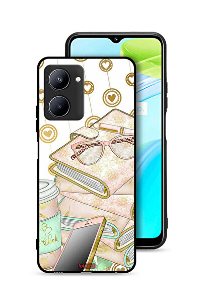 Tolwak غطاء حماية لهاتف Realme C33 بتصميم نظارات على الكتب