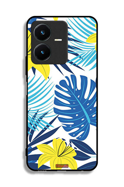 Tolwak غطاء حماية لهاتف Vivo Y22s برسومات ريش وزهور