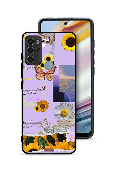 Tolwak غطاء حماية موتورولا موتو جي 60 إس بملصقات عباد الشمس الجميلة