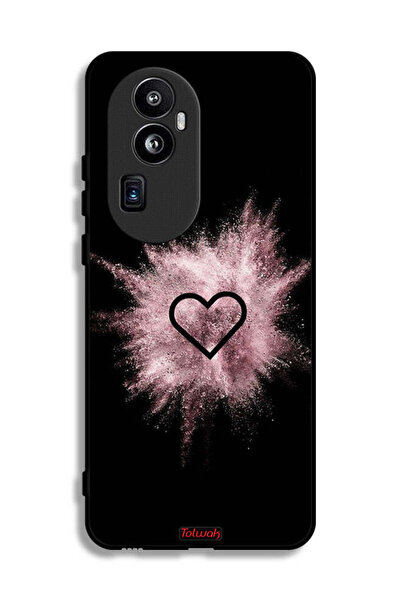 Tolwak غطاء حماية لهاتف Oppo Reno10 Pro Plus بتصميم قلب لامع