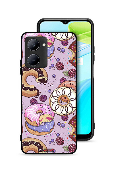 Tolwak غطاء حماية لهاتف Realme C33 برسومات دونات فنية