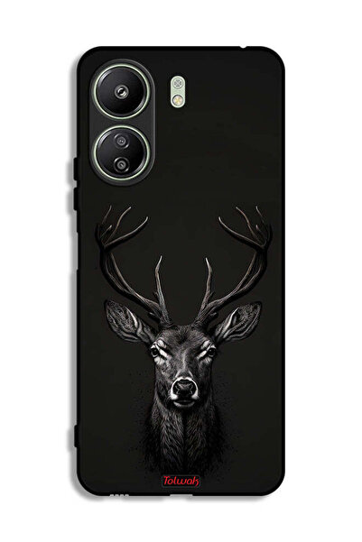 Tolwak غطاء حماية لهاتف شاومي ريدمي 13 سي برسومات غزال رقمية