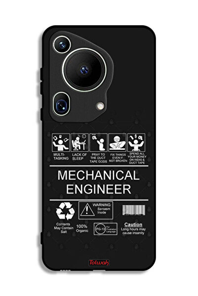 Tolwak غطاء حماية لهاتف هواوي بيورا 70 ألترا، ملصق مهندس ميكانيكي