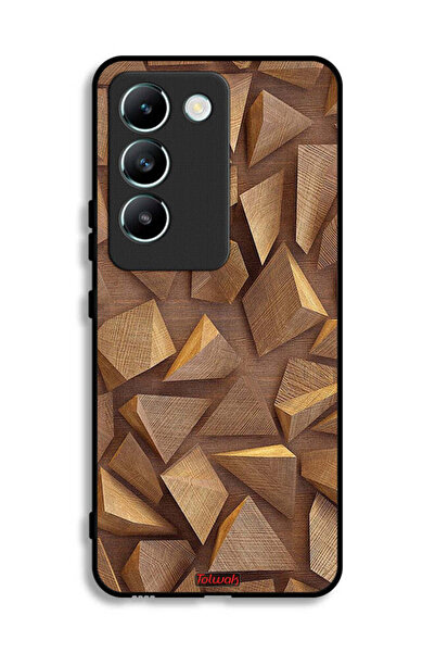 Tolwak غطاء حماية لهاتف Vivo V30 Lite 4G بتصميم قطع خشبية فنية