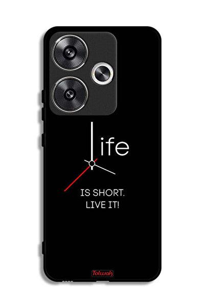 Tolwak Xiaomi Poco F6 5G Protective Case Cover Life Is Short Live It