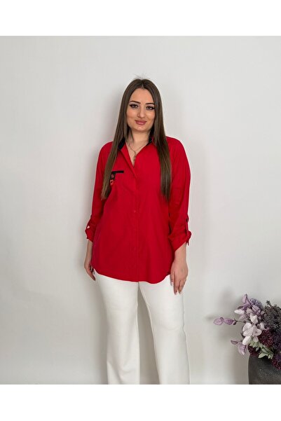 DE WHITES Oversized Shirt with Secret Pocket Detail