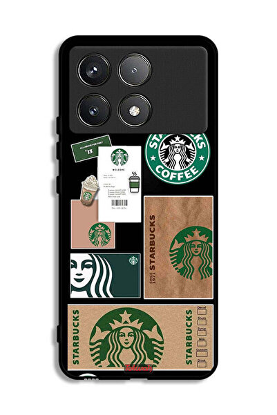 Tolwak غطاء حماية لهاتف شاومي ريدمي K70 برو، ملصق ستاربكس